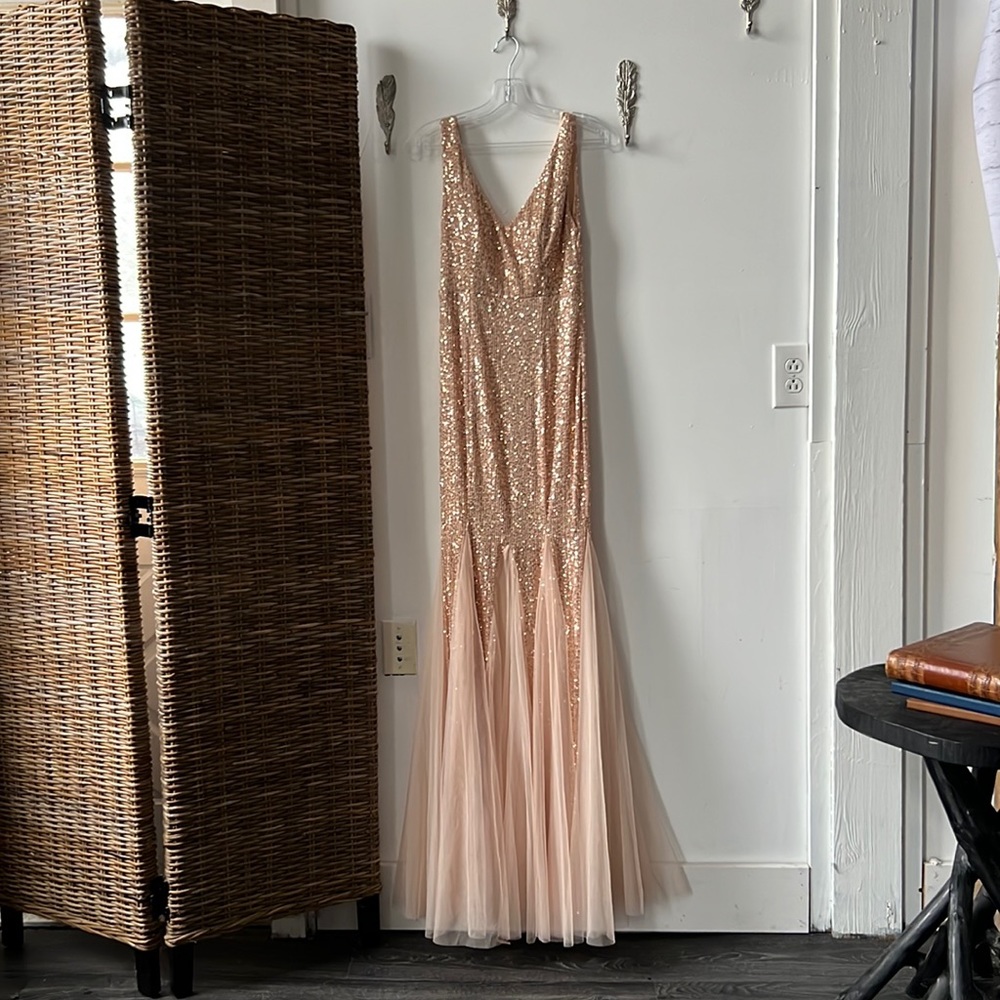 Champagne dress - fit and flare!